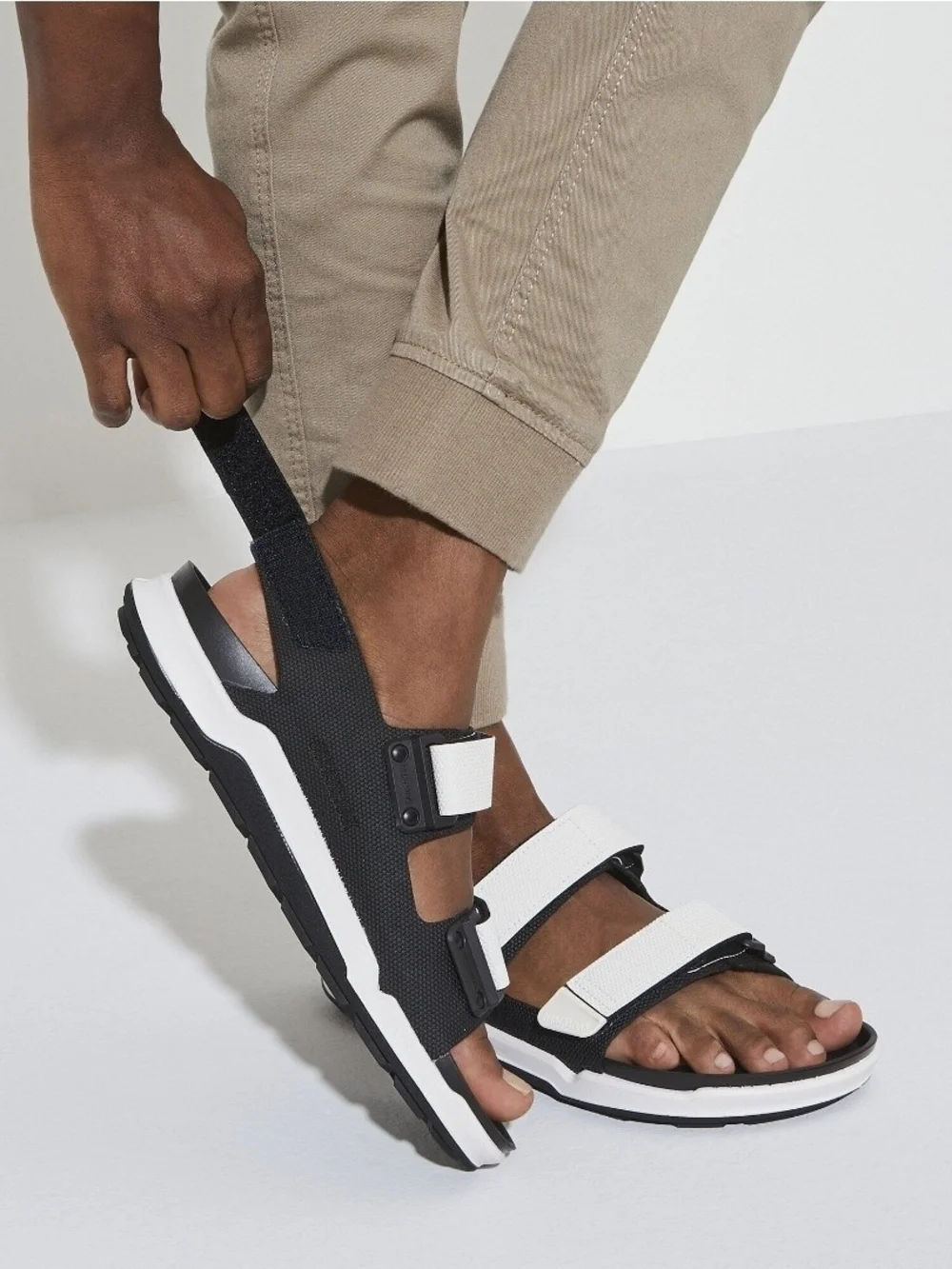 Birkenstock Men's Tatacoa White/Black Sandals Size 11 New No Box